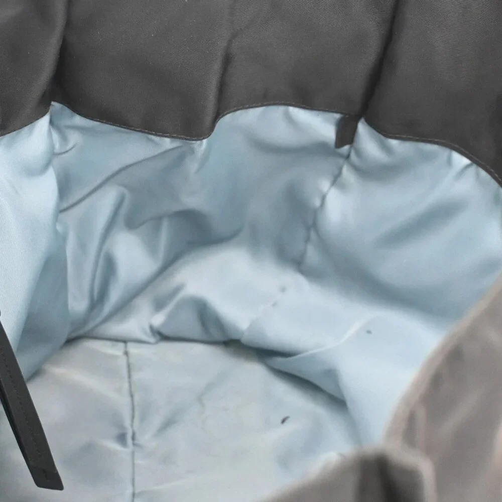 PRADA MILANO Etiquette Tote Bag Nylon Leather Black Italy 33CA290 - Picture 8 of 14